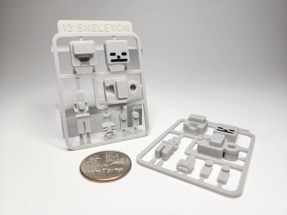 Minecraft'tan ilham alan İskelet Minifigür Seti/Anahtarlık