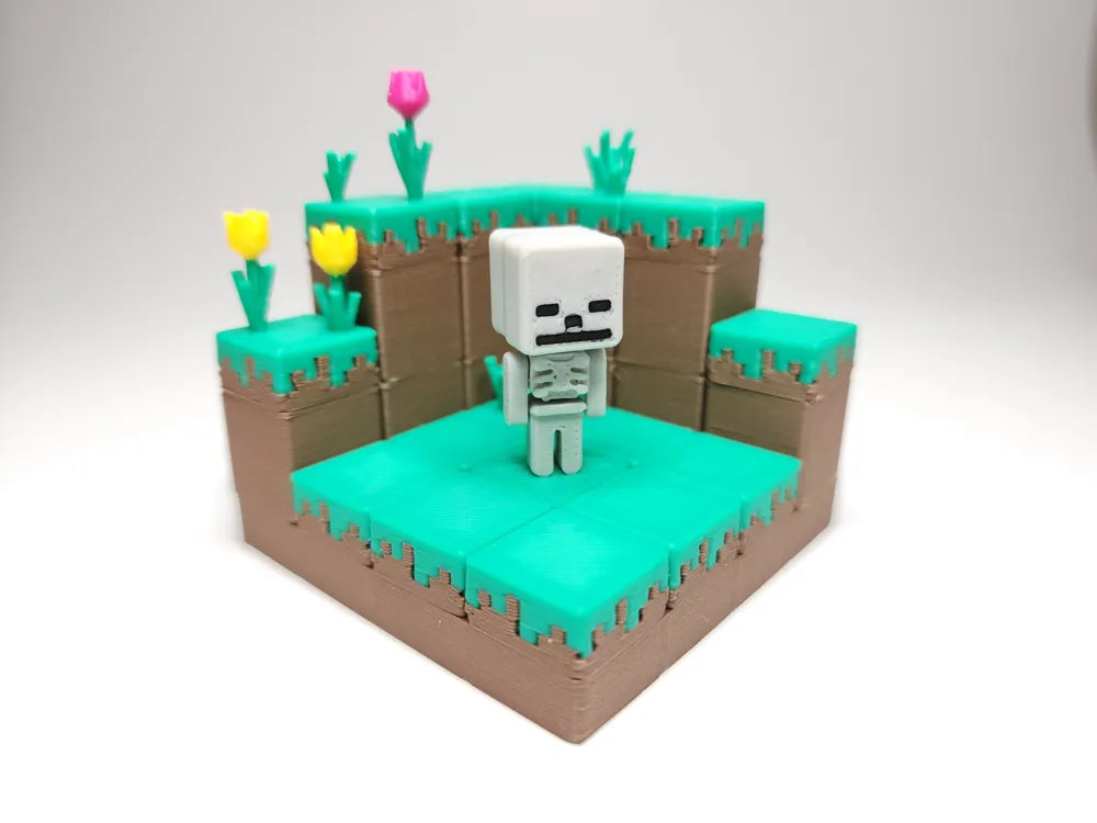 Minecraft'tan ilham alan İskelet Minifigür Seti/Anahtarlık