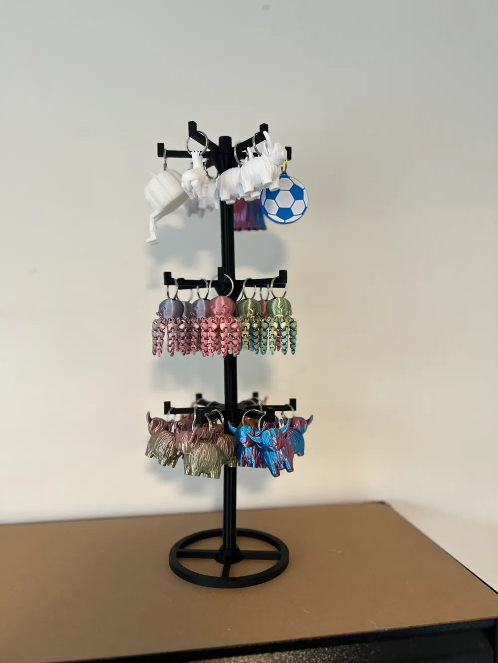 dönen anahtarlık ekranı (istiflenebilir)