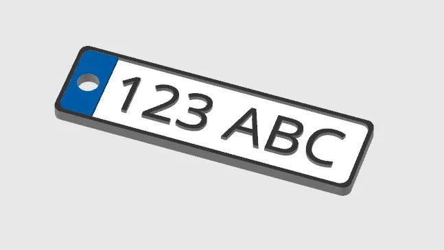 Araba Plakası Anahtarlık Oluşturucu [OpenSCAD]