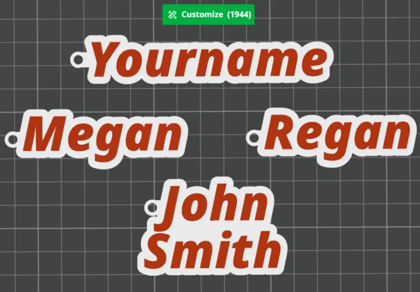 Özel İsim Anahtarlık Oluşturucu