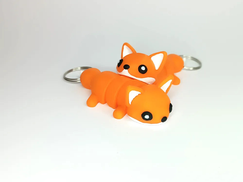 Sevimli Flexi Pets Fox (Anahtarlık ve Mıknatıs)