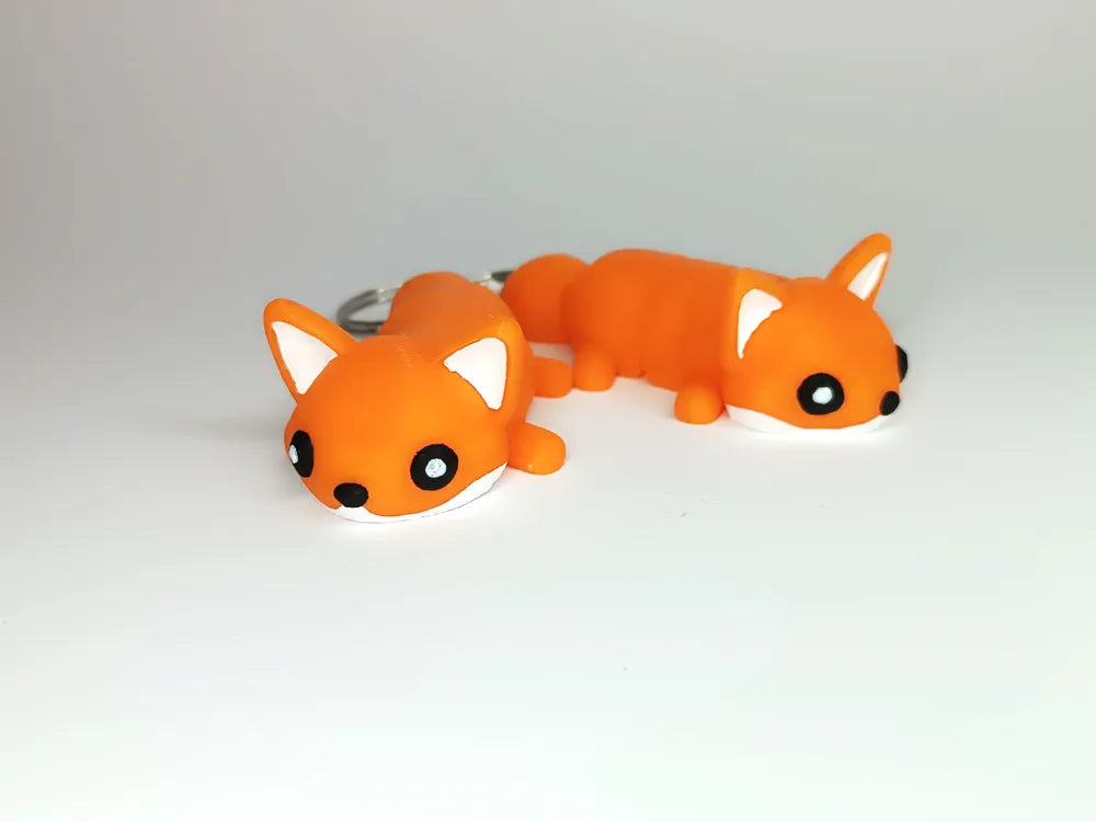 Sevimli Flexi Pets Fox (Anahtarlık ve Mıknatıs)