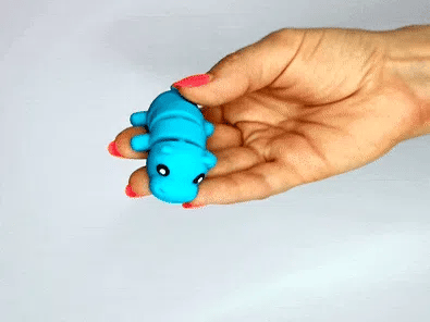 Sevimli Flexi Pets Su Aygırı (Anahtarlık ve Mıknatıs)