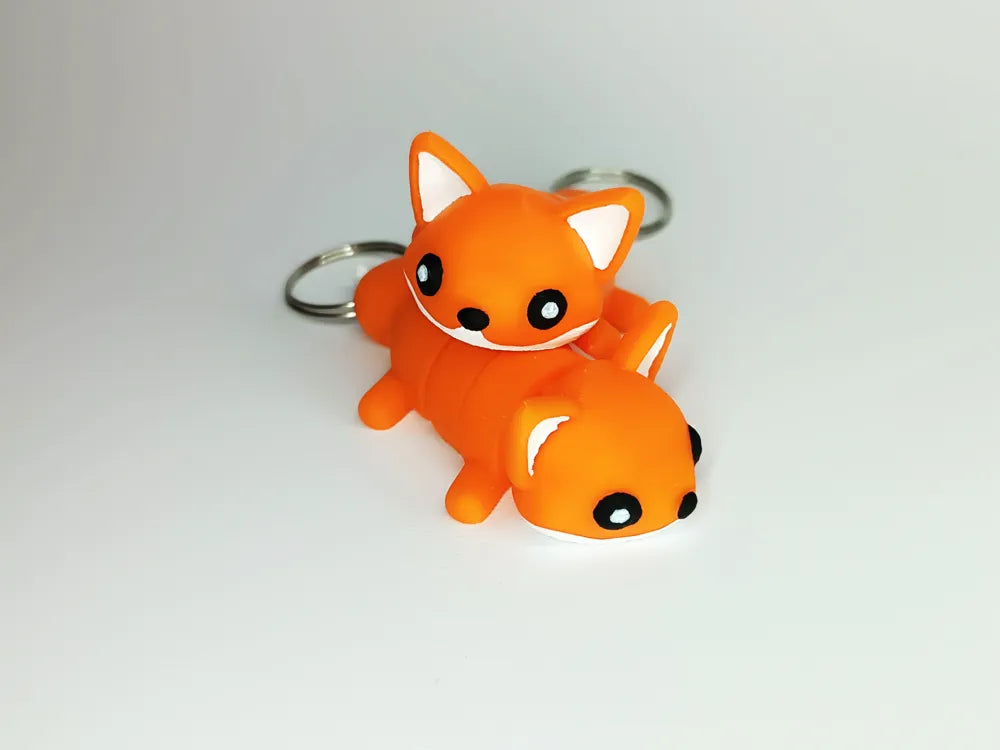 Sevimli Flexi Pets Fox (Anahtarlık ve Mıknatıs)