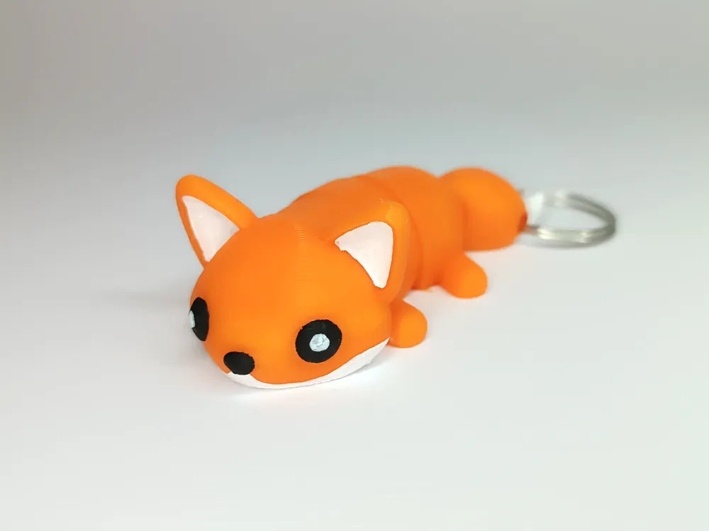 Sevimli Flexi Pets Fox (Anahtarlık ve Mıknatıs)