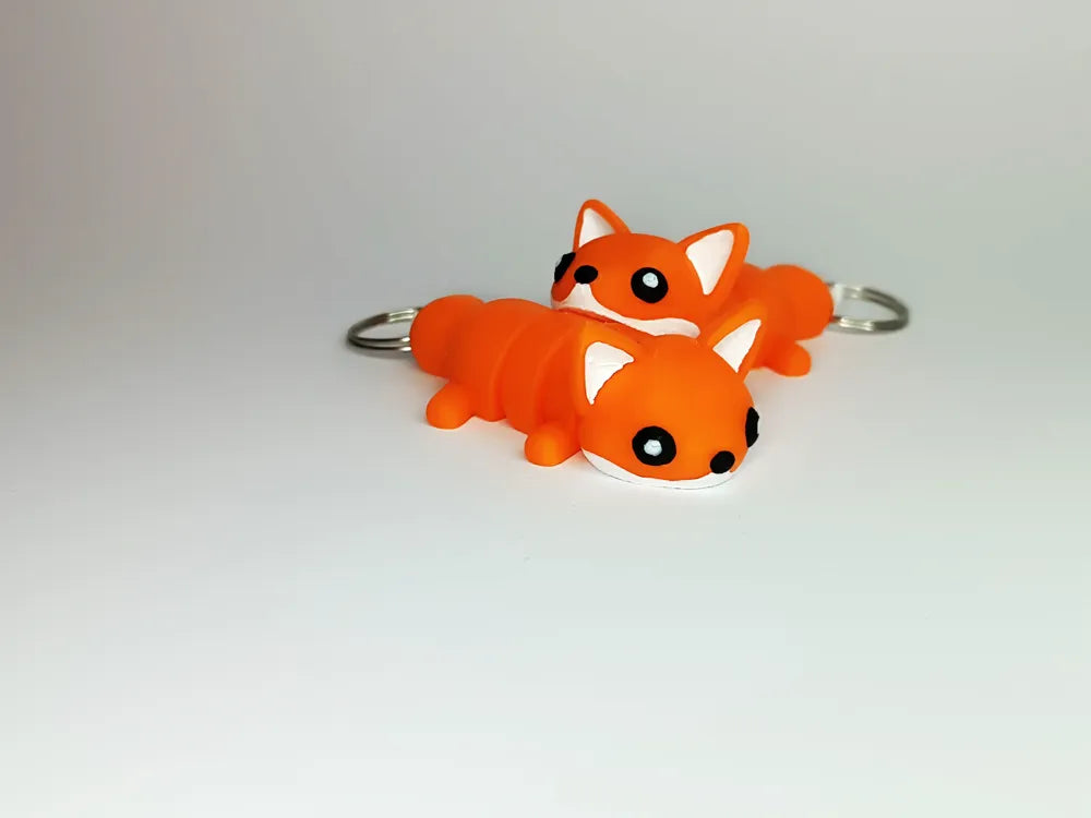 Sevimli Flexi Pets Fox (Anahtarlık ve Mıknatıs)