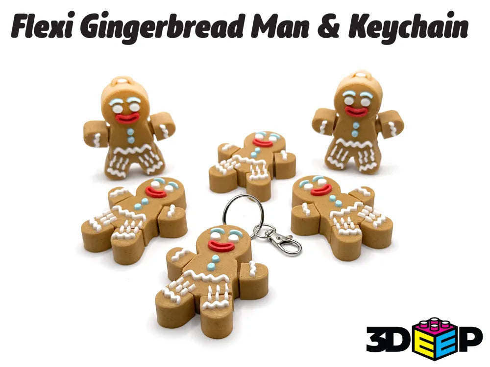 Flexi Zencefilli Kurabiye Adam ve Anahtarlık - Destek Yok