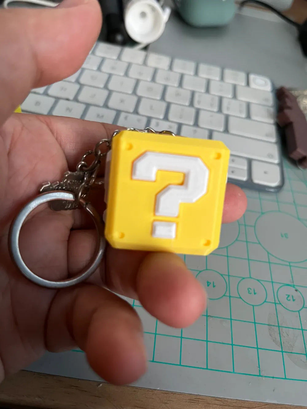 Süper Mario soru bloğu anahtarlık