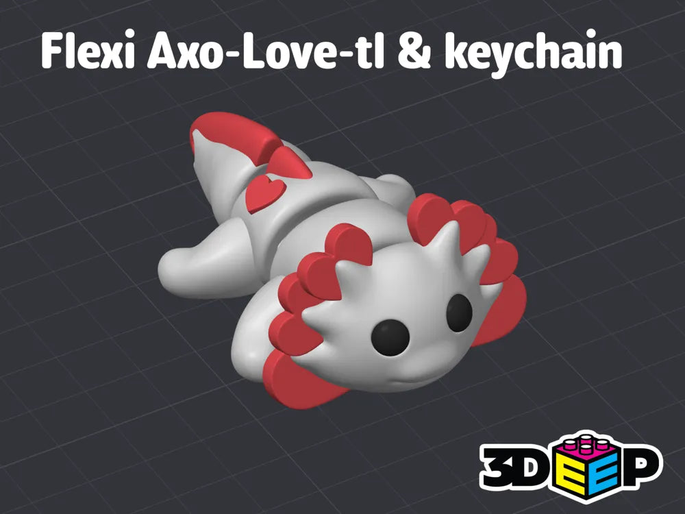Flexi Axo-Love-tl & Anahtarlık - Axolotl Destek Yok