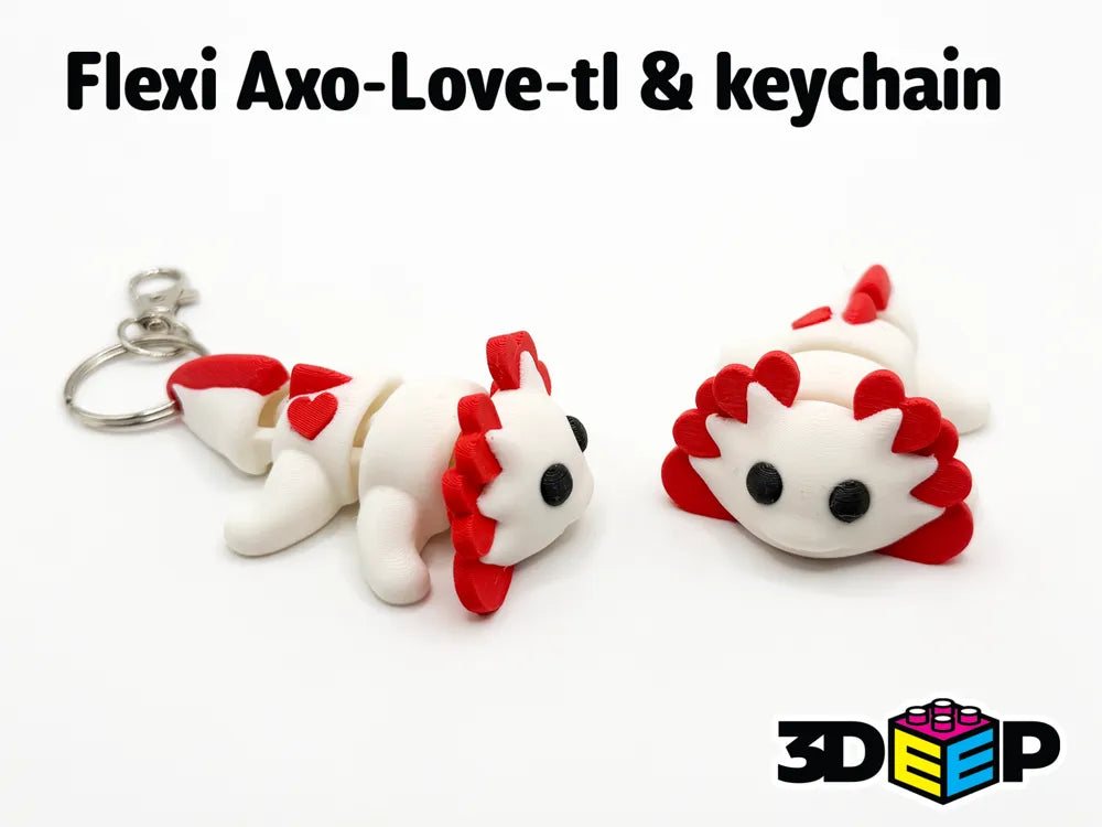 Flexi Axo-Love-tl & Anahtarlık - Axolotl Destek Yok