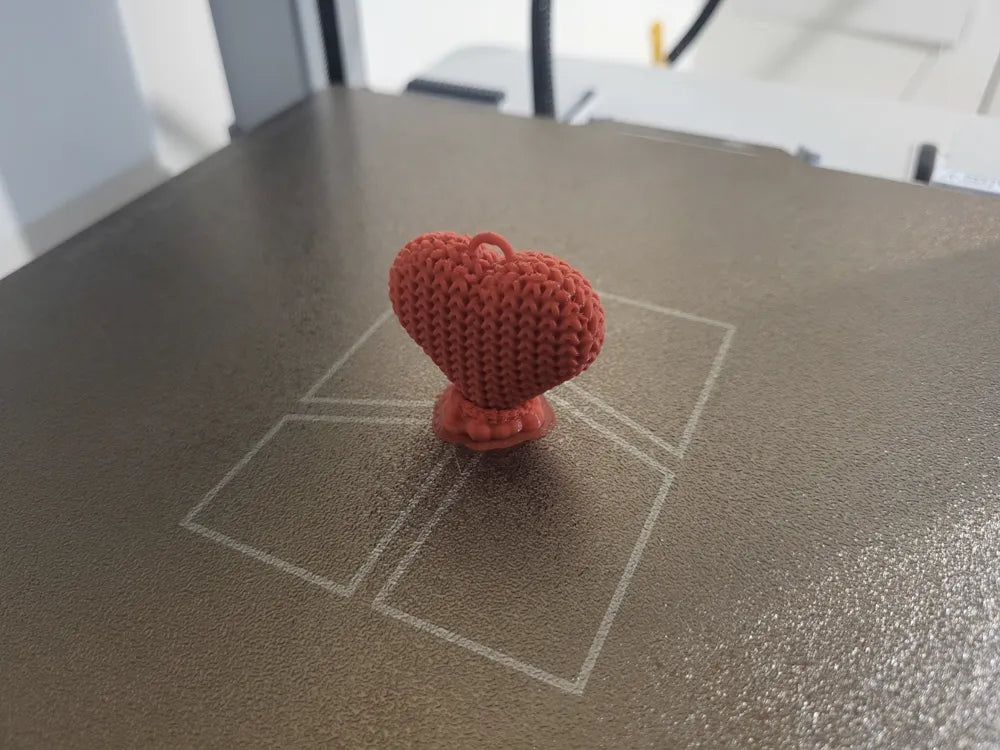 Örme Çift Taraflı Kalp Anahtarlık