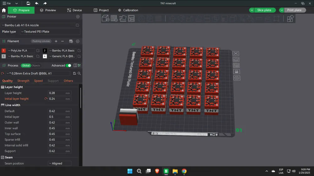 Anahtarlık TNT Minecraft (MINI)