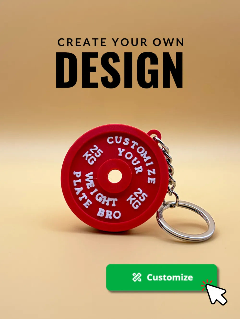 Parametrik Ağırlık Plakası Anahtarlık