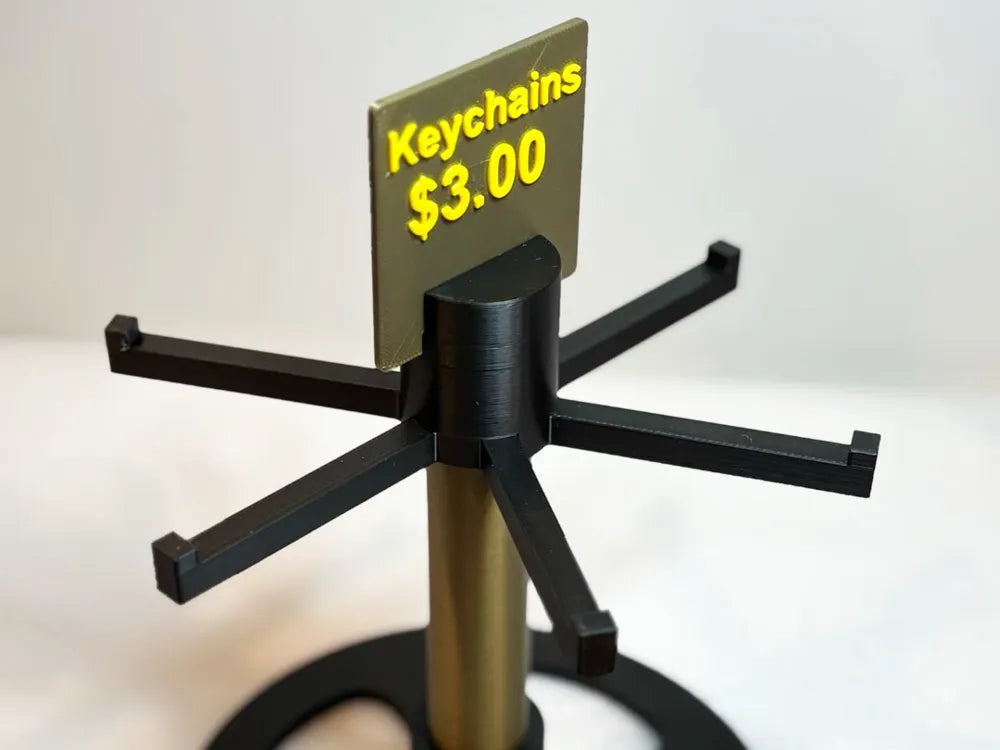 Dönen anahtarlık ekran standı özelleştirilebilir