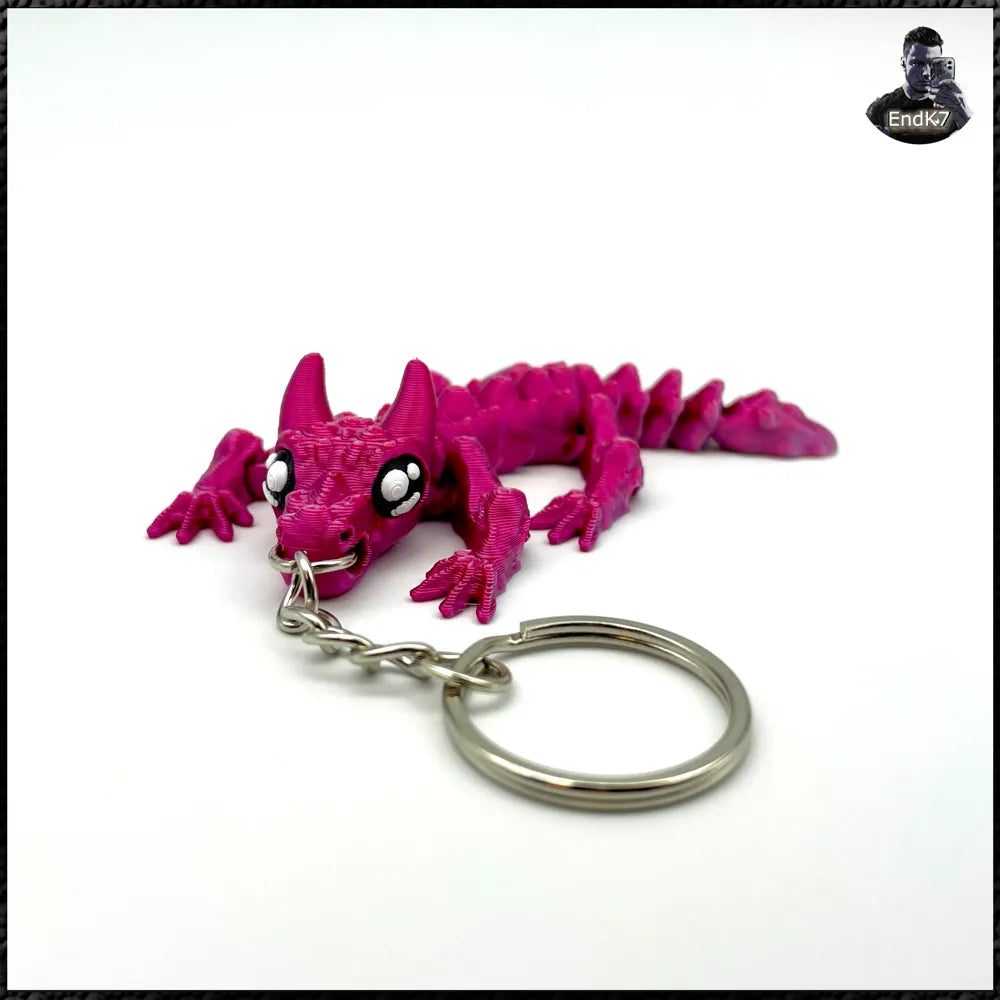 Baby Bull Dragon Anahtarlık - Flexi - Yerinde Baskı
