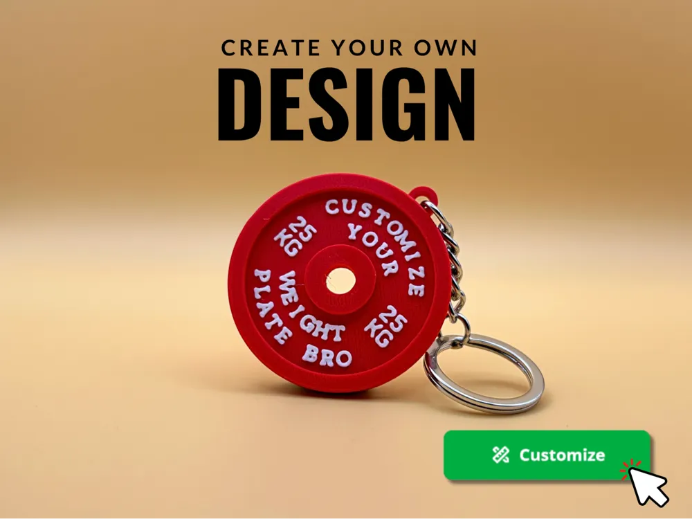 Parametrik Ağırlık Plakası Anahtarlık